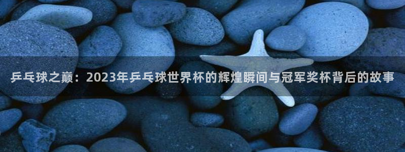 世界杯足球2026：乒乓球之巅：2023年乒乓球世界杯的辉煌瞬间与冠军奖杯背后的故事
